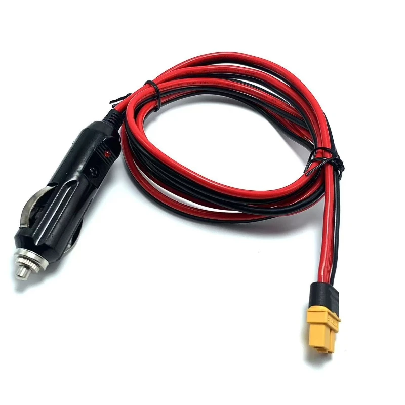 

XT60 To Cigarette Lighter Adapter Cable - 14AWG 10FT Extension for Solar Generators, Car Chargers & Power Stations