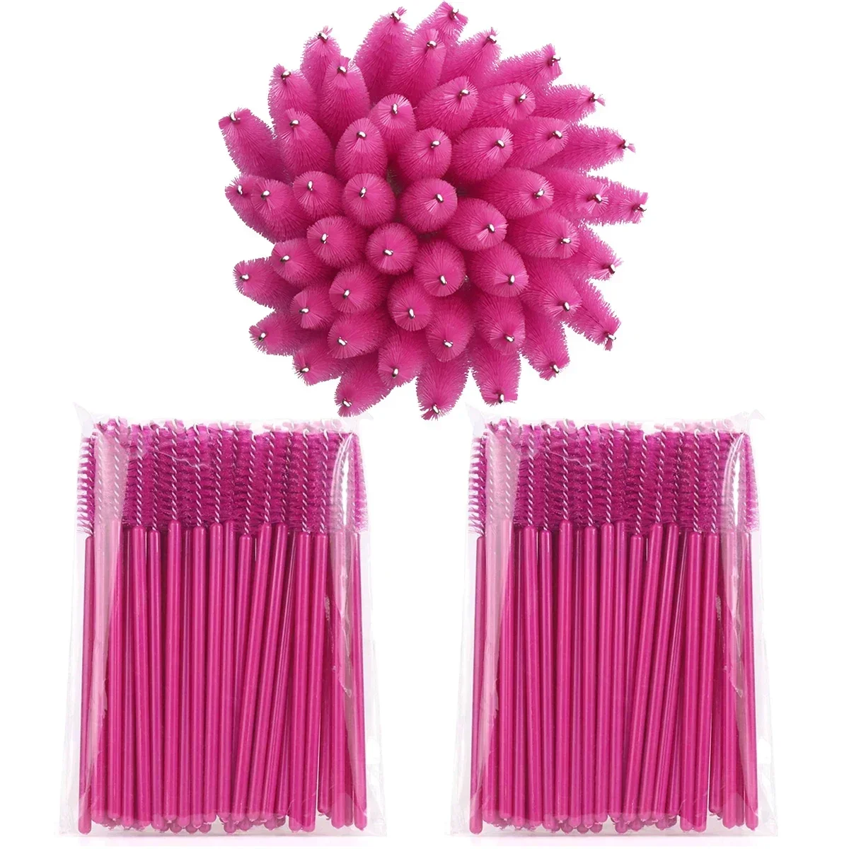 100 قطعة فرش الرموش القابل للتصرف Spoolies مايكرو لاش عصي الماسكارا أمشاط بالجملة لتمديد رمش ماكياج أدوات التجميل