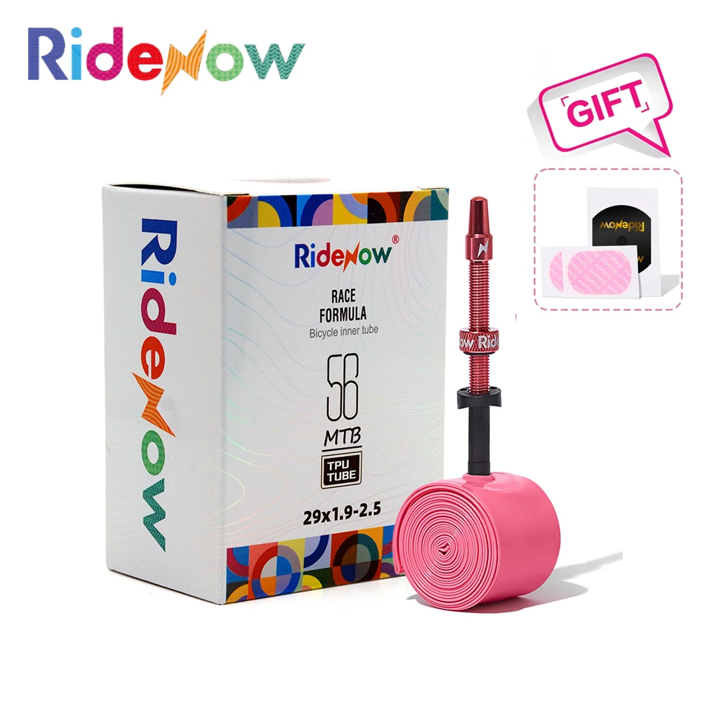 

Ridenow New Models Metal Nozzle MTB 29 Bike Inner Tube 29x1.9-2.5 56g Removable Valve Cores External Thread Metal Presta Valves
