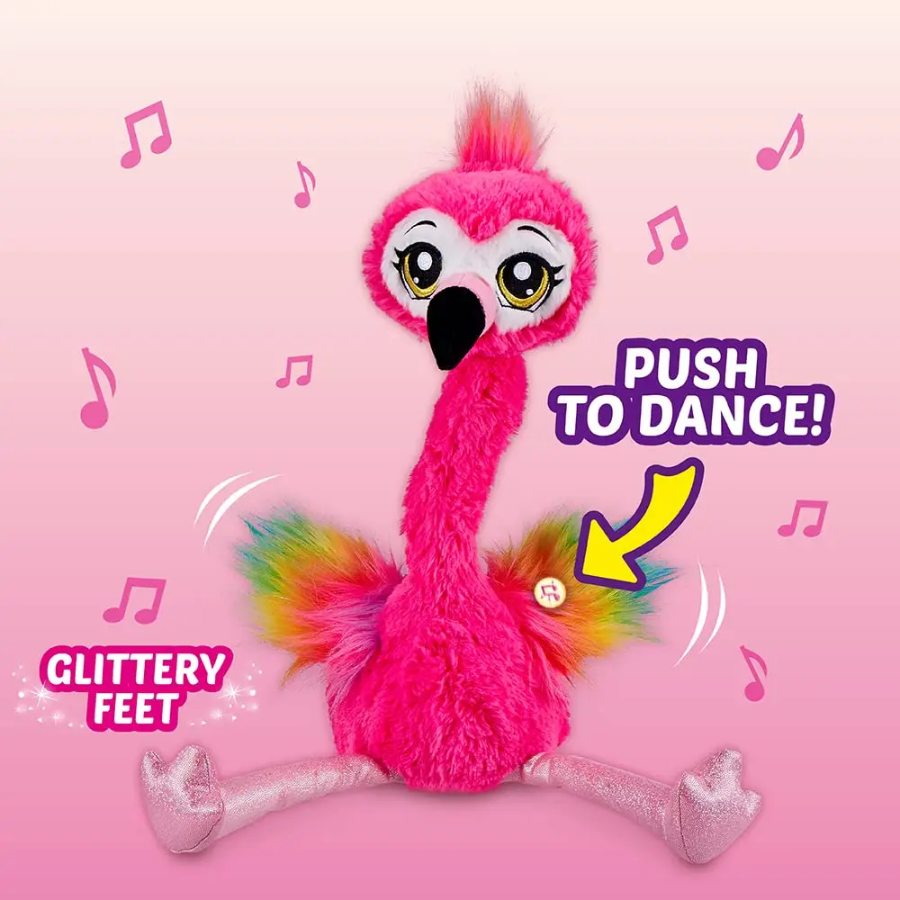 ZURU Pets Alive Frankie The Funky Flamingo Electric Dancing Plush Toys Cute and Fun Interactive Toys Perfect Gift for Friends