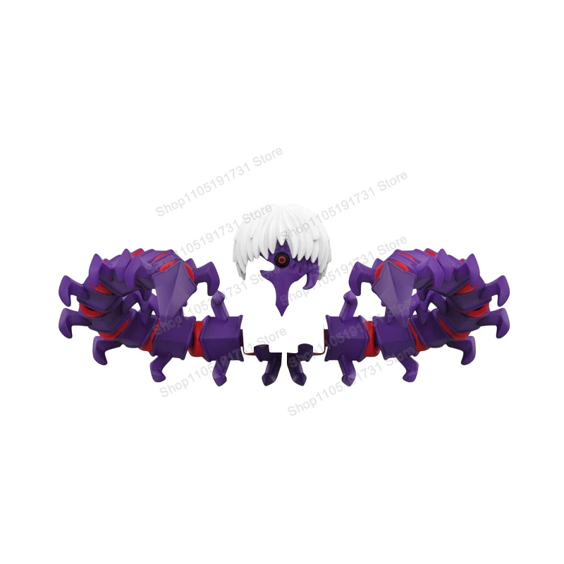 AC0004-0007 bloques de construcción de cómic figuras de acción de pelo blanco diferentes formas modelos de alas accesorios DIY juguetes para niños regalos