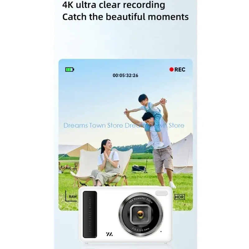 HX6A Portable 4K Digital Camera 50MP Sensoring and 4K Video Recording for Travel Photo