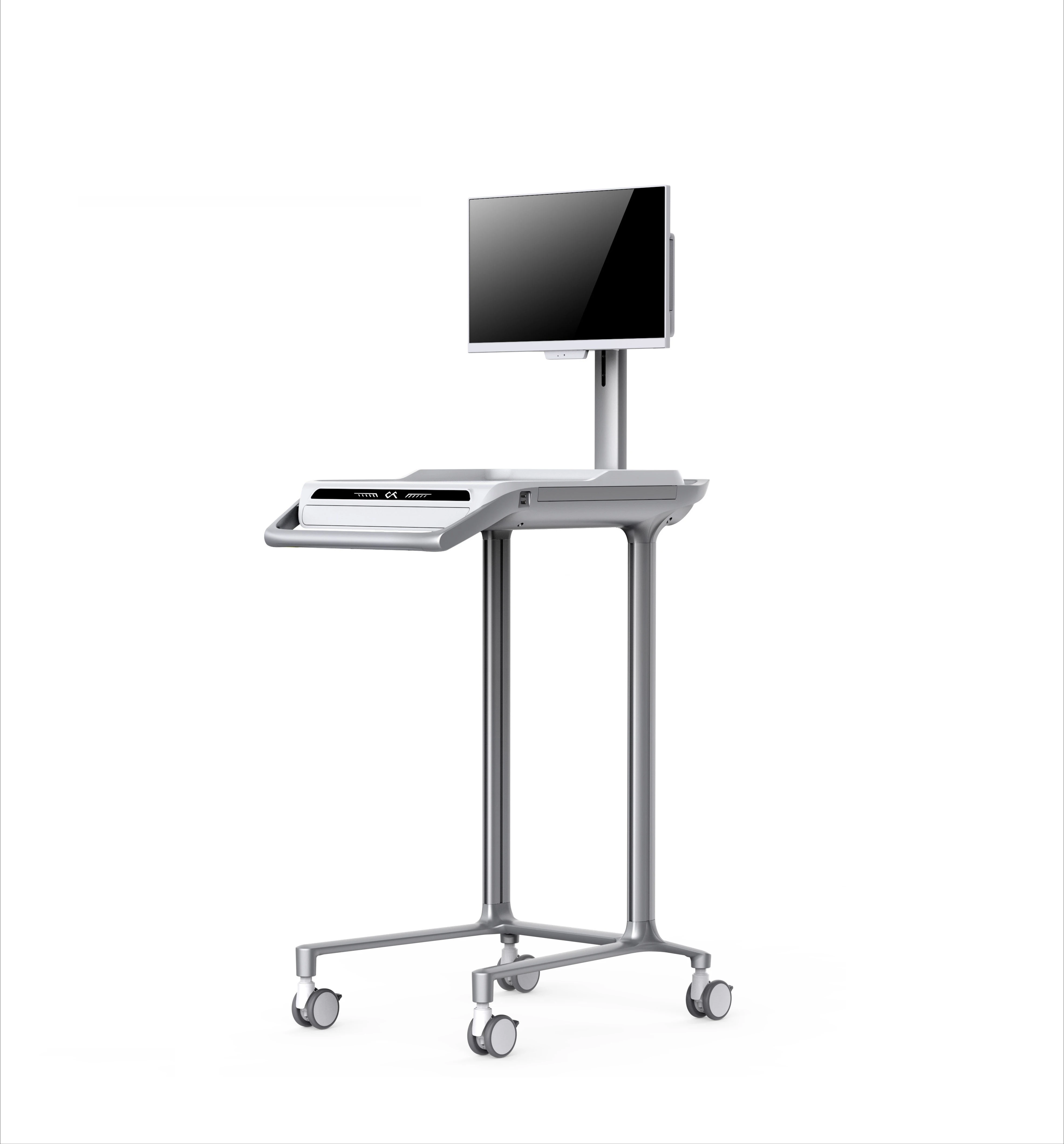 Healthcare Intelligent Hospital Workstation Trolley Integrated  Frame Durable Structure for Clinical Data Processing