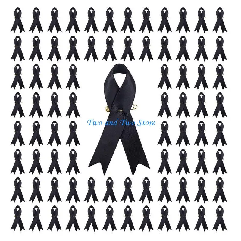 HX6F 200 Pcs Elegant Ribbon Badge Pins Silk Pins Bulk for Fundraising Activities