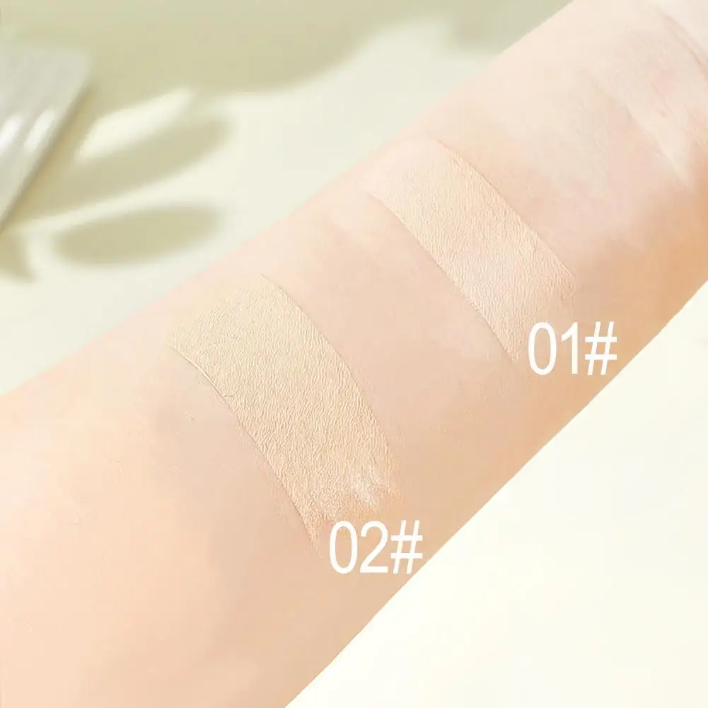 Fondotinta in stick 2 in 1 Correttore impermeabile resistente al sudore a lunga durata con finitura opaca con pennello Trucco di bellezza per il contorno del viso