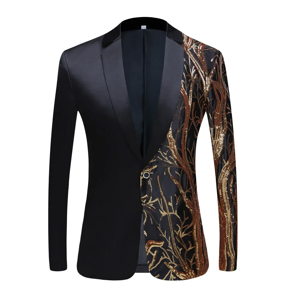 

Dress performance men's sequined groom European and American new performance clothes