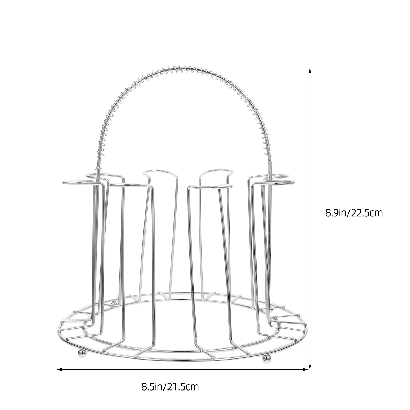 أنيقة الفولاذ المقاوم للصدأ كأس للنبيذ حامل ثمانية سعة تجفيف الرف المطبخ كونترتوب المنظم حامل معدني الكؤوس موزع