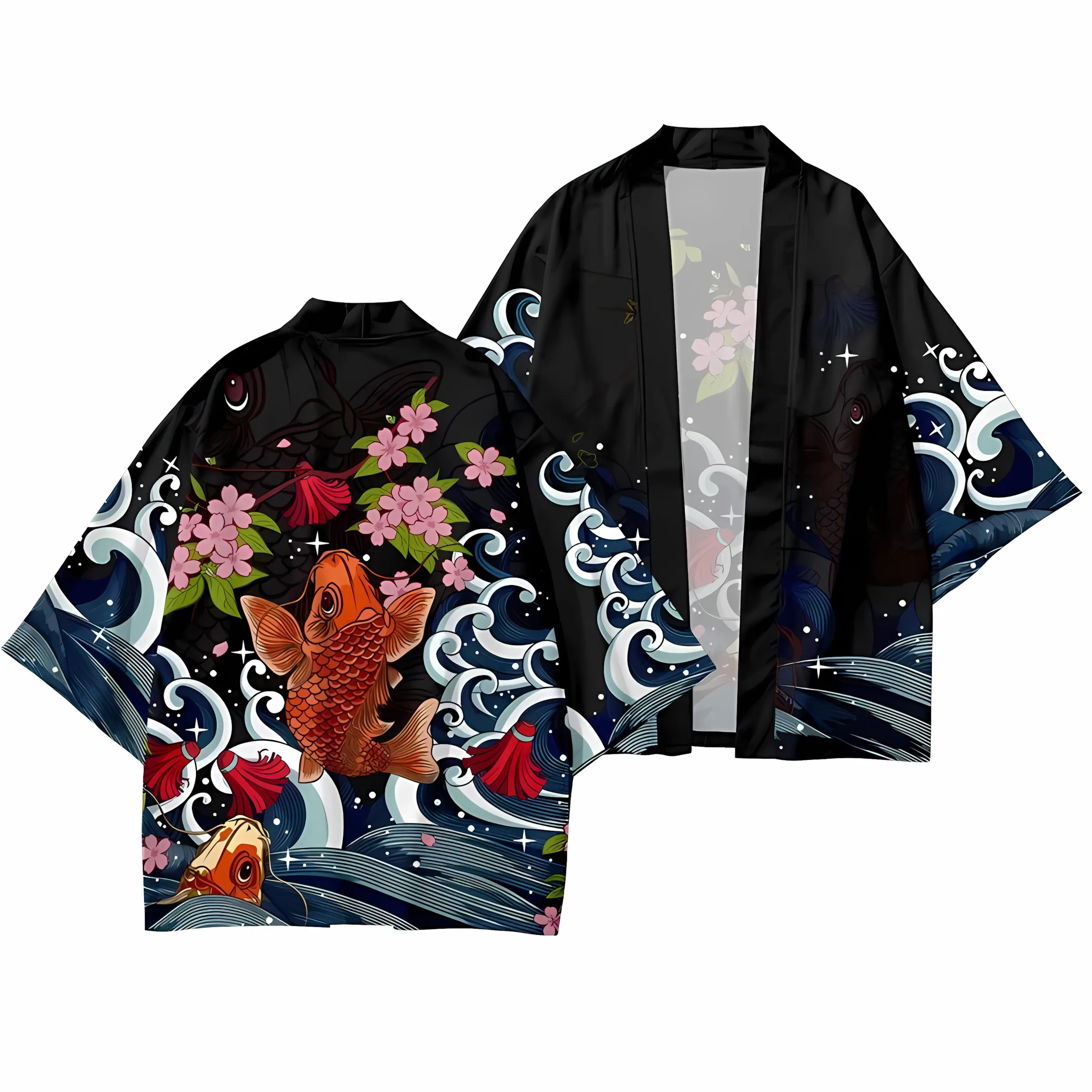 Quimono Masculino Novo de Verão 2026 com Estampa 3D - Moda Casual Urbana Confortável, Macio e Leve