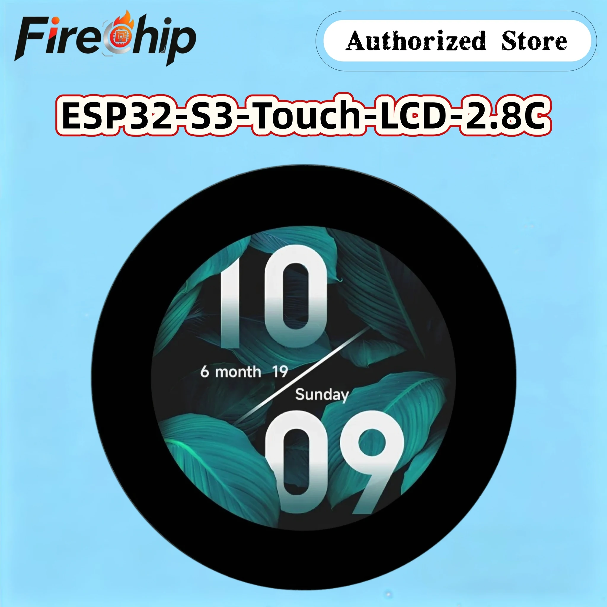 Waveshare ESP32‑S3 2.8 Inch Round Capacitive Touch Display Development Board, 480×480 Resolution, WiFi & Bluetooth Onboard