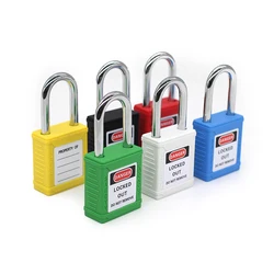 Safety Padlock Lockout Tagout Company In China 38mm Steel Shackle Red Color Lock Body Padlock With Two Keys