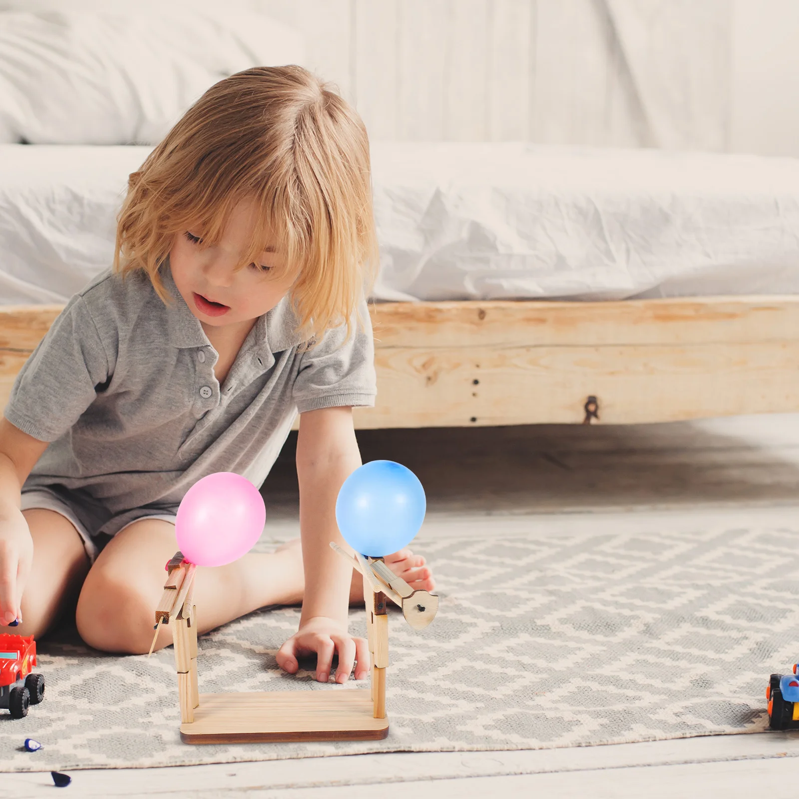 Holz Fechten Spielzeug Puppe Puppen Tisch Kampf Spielzeug Kit Ornamente Desktop Machen Liefert Eltern-kind