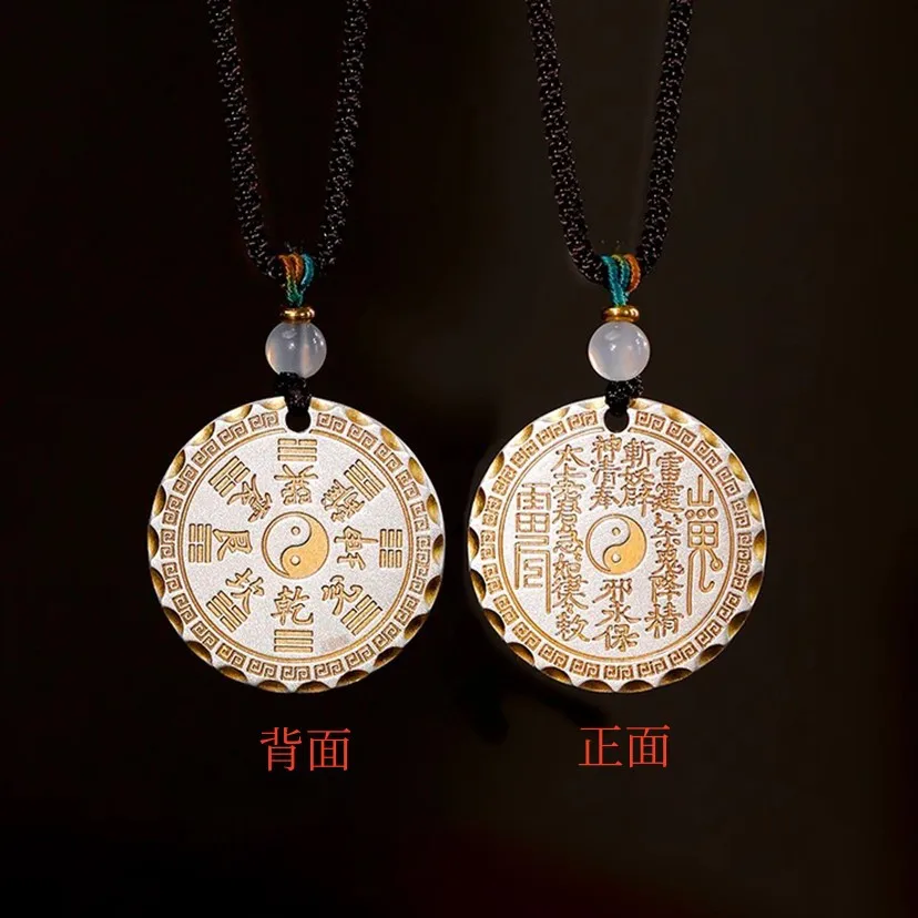 Silver ethnic style gold mountain ghost spending pendant, high-end and versatile jewelry