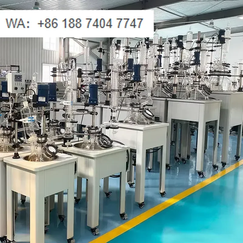 for Lab 1L 2L 5L 10L 20L 50L 100L Single Layer Glass Reactor with Heating Water Oil Bath Batch Custom ODM
