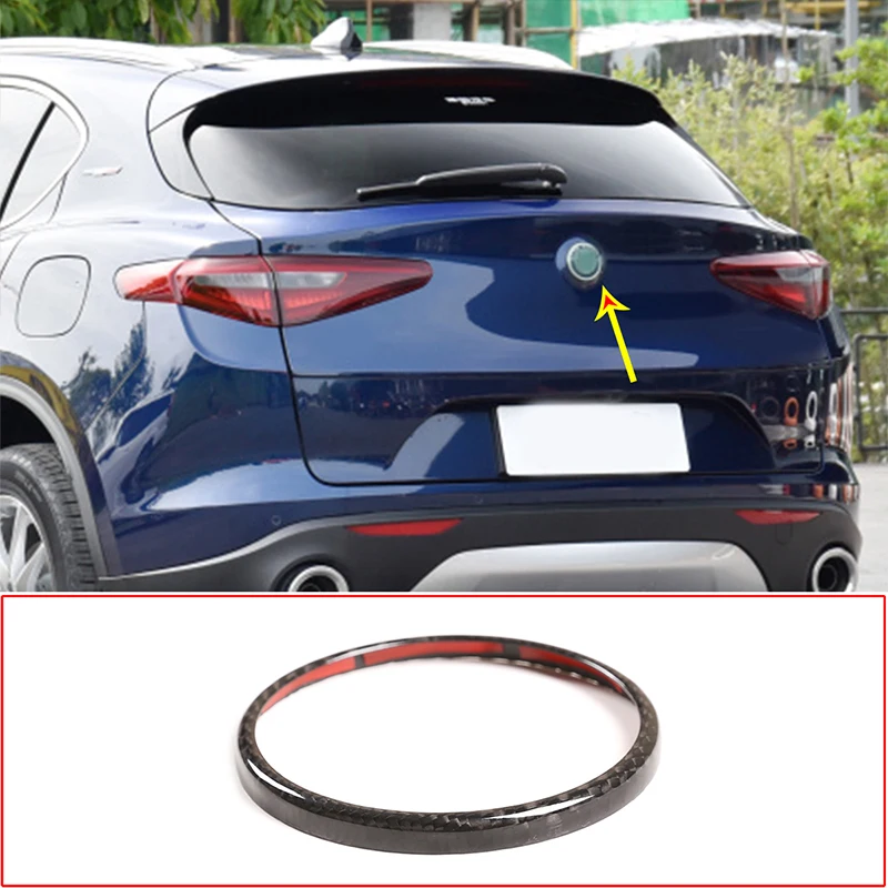 

Rear Logo Trim Ring Emblem Frame Decoration Rear Badge Decorative Ring Car Supplies For Alfa Romeo Giulia 952 Stelvio 949 2020