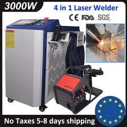 3000W Reci Fiber Laser Welding Machine 4 in 1 Laser Welding Cleaning Cutting Machine Handheld Fiber Laser Welder for All Metal