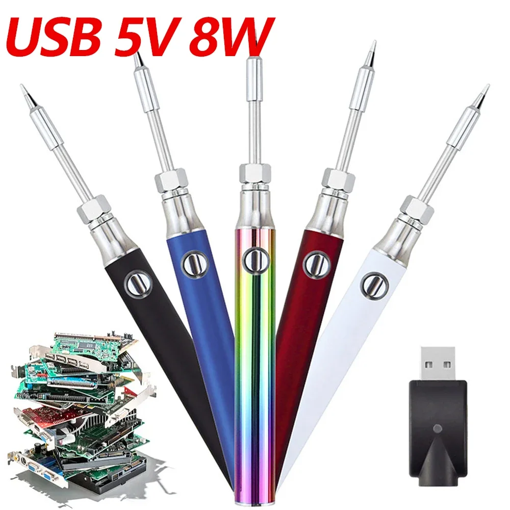 Cordless Soldering Iron Tool Pen Electric Soldering Iron Rechargeable Temperature Adjustment Welding Repair Tool 350/650/1100mAh