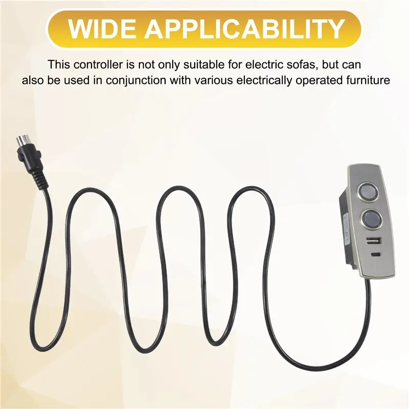 2025 Trend Electric Recliner Controller ABS 2 Button 5 Pin Straight Connectors Electric Sofa Lift Chair Hand Control Switch