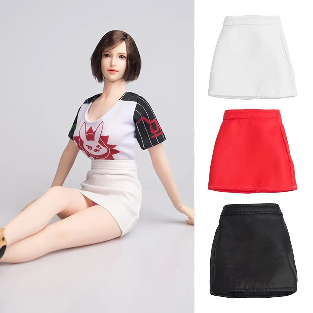 

1/6 Female Action Figure PU Skirt for 12'' DIY Accessories Costume