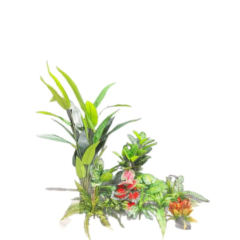 Green plants pile landscape decorative landscaping indoor entrance landscape bionic plants