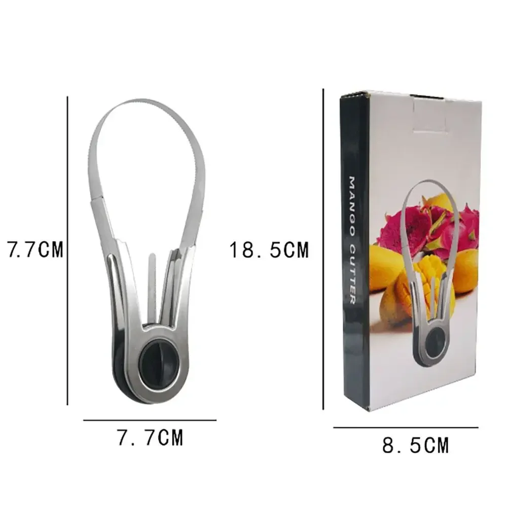 الفولاذ المقاوم للصدأ المانجو القاطع الفاصل الأفوكادو القطاعة الفاكهة البطيخ قطع سكين مقشرة تقطيع أداة تقشير أدوات المطبخ #5