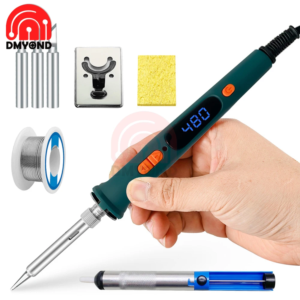 

Electric Soldering Iron 120W Dual Calibration Temperature LCD Digital Welding Tool Soldering Iron Head Welding Repair Tools