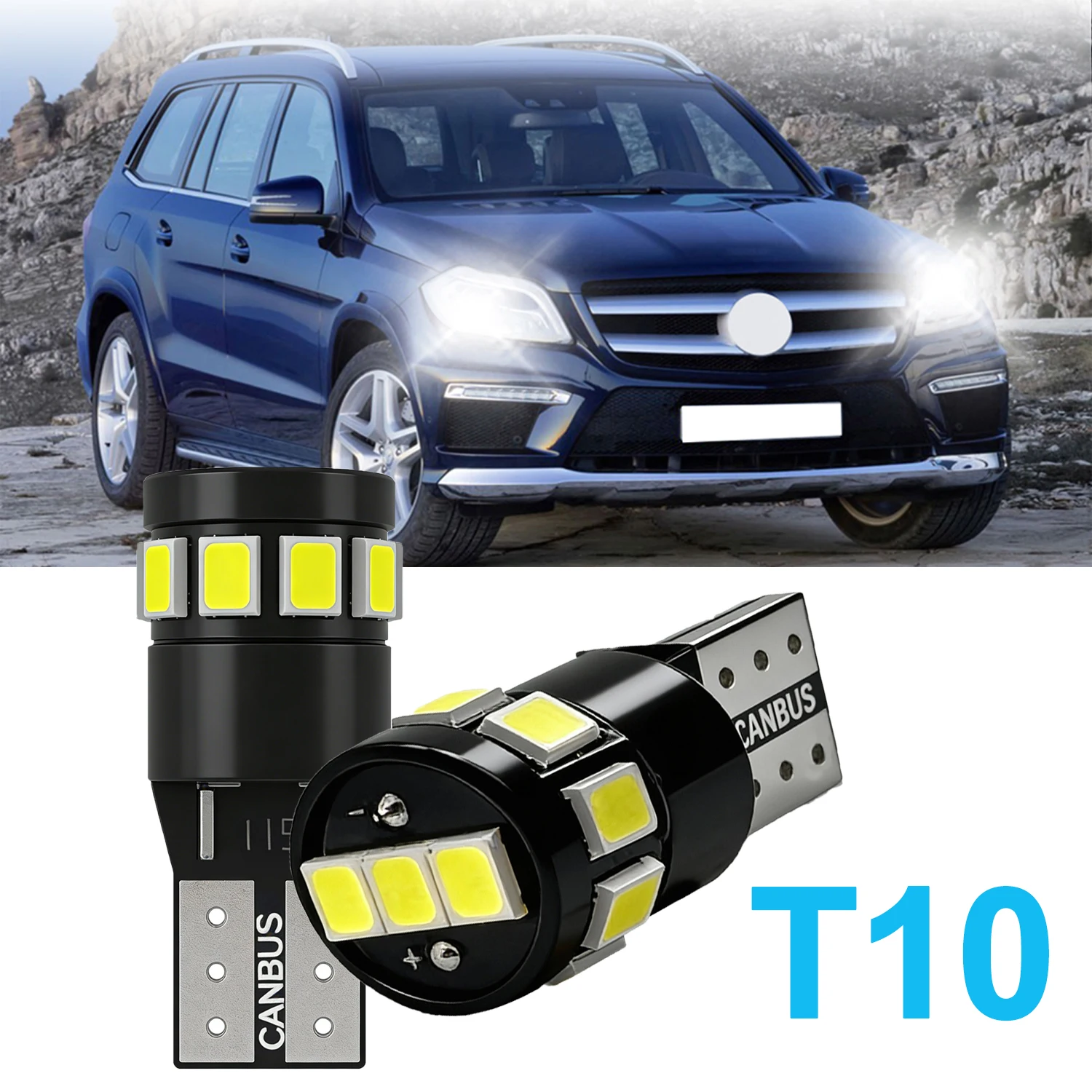 2x W5W T10 2835SMD Led Bulbs Canbus Car Interior Light Bulbs Parking Position Lamp Map Dome Reading Lights