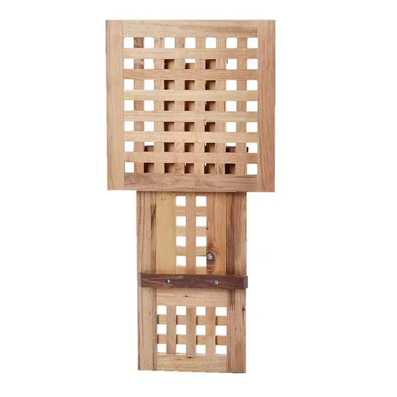 Solid wood mesh coffee table Customized foldable small table Outdoor portable foldingGrid tea Wooden table