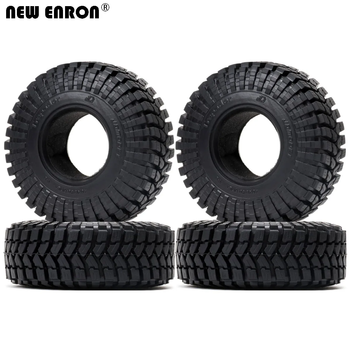 NEW ENRON 1.9 INCH 110mm Rubber Tyre Tires For RC 1/10 Crawler Car Axial SCX10 90046 TF2 Tamiya CC01 Traxxas TRX4 T6