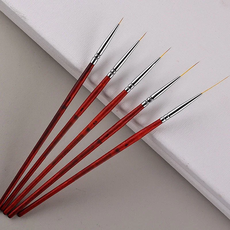 1pc French Stripe Nail Art Liner Brush Drawing Pattern 3D Tips Line 6mm/9mm/12mm/18mm/24mm Manicure Painting Pen Fiber Wool Head