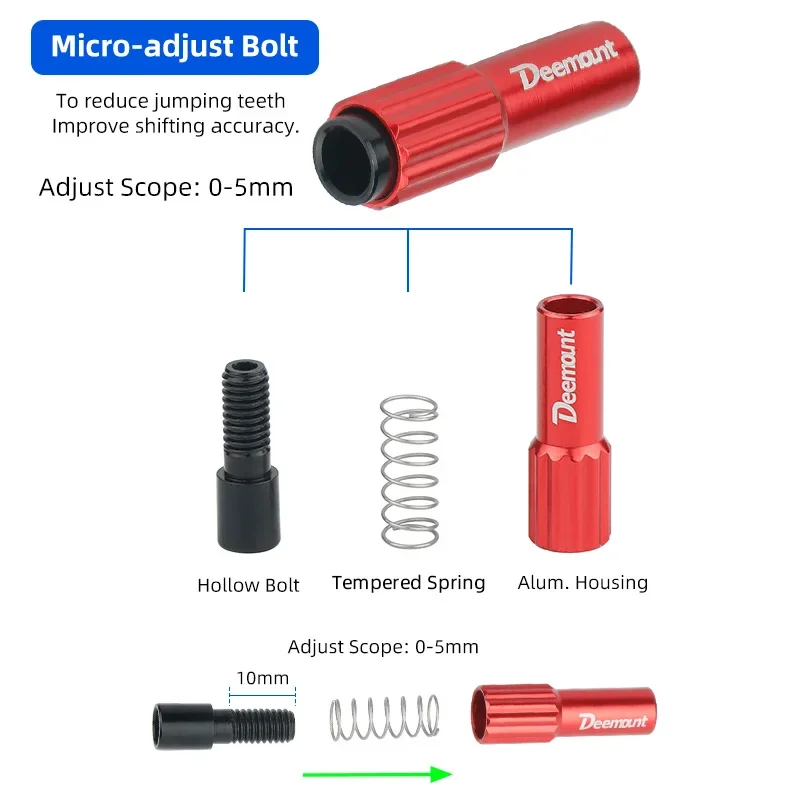 Bicycle Brake Cable Inline Adjuster Front Rear Derailleur Shifter Line Adjusting Bolts Aluminum Bike Line Connector Regulat