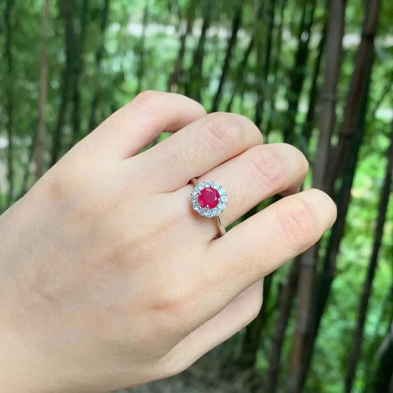 Anillo de rubí Natural, joyería ajustable para mujer, regalo para mujer, venta al por mayor, alta calidad, Vintage, fino