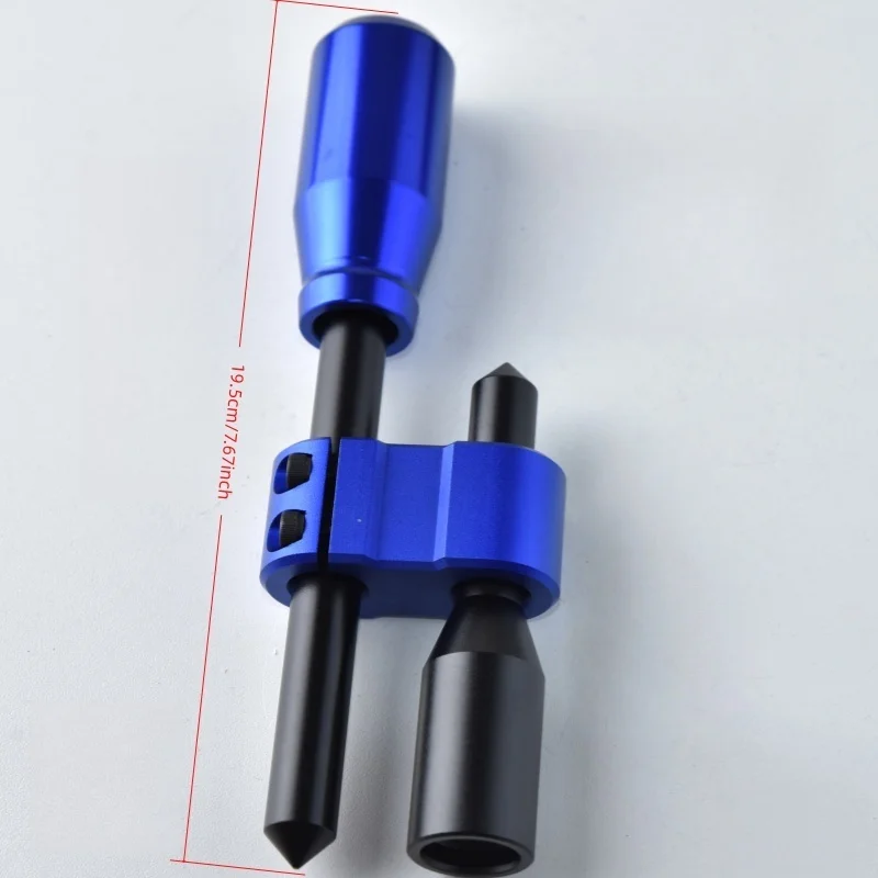 Universal for Manual Transmission Cars, Aluminum Alloy Gear Shift Knob-Rod Set, Durable & Non-Deformable Modification Part