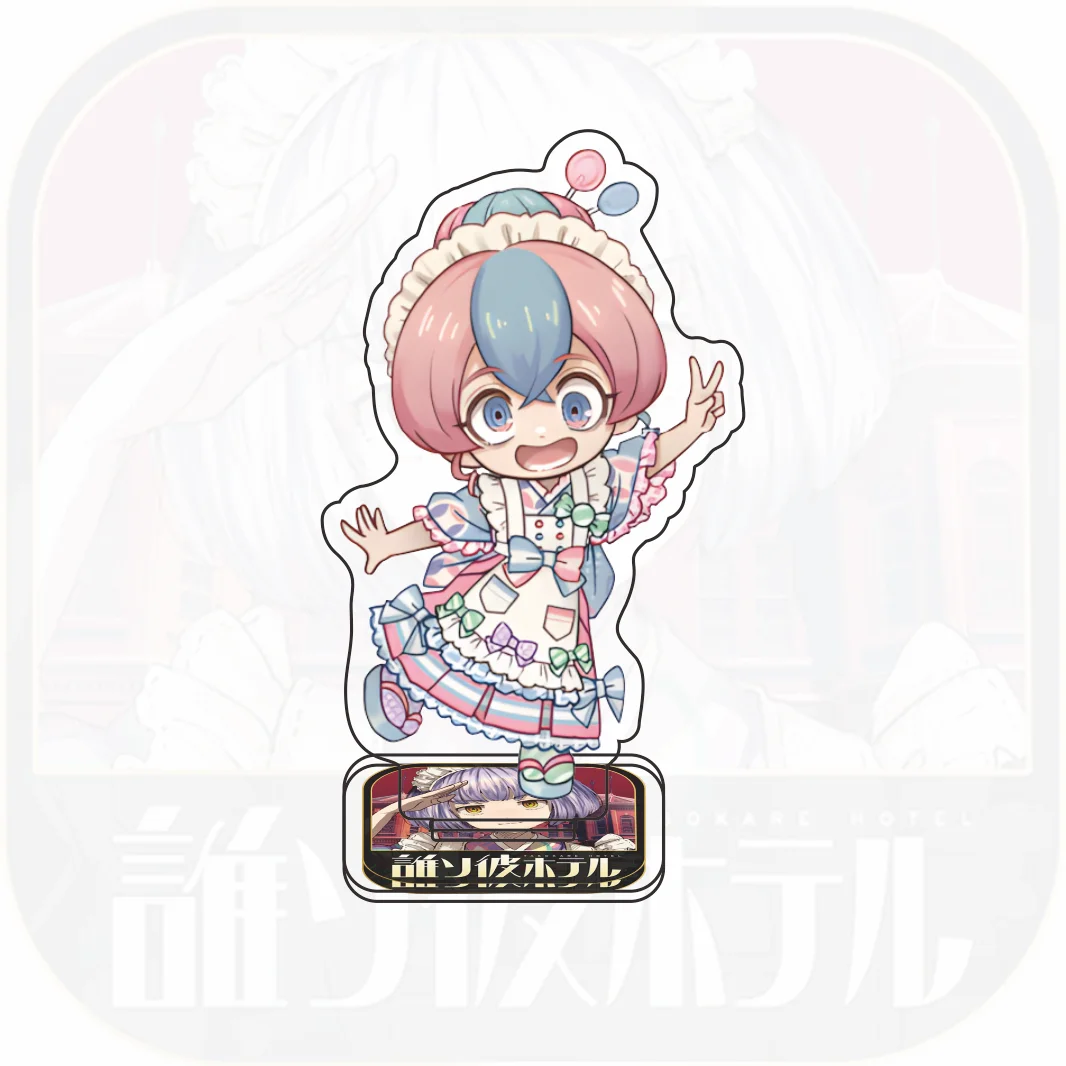 Yasoka Hotel Series 2026 New Arrival 10cm Acrylic Stand Q‑Chibi Cafe Outfit Character Desktop Ornament Collectible Gift Keychain