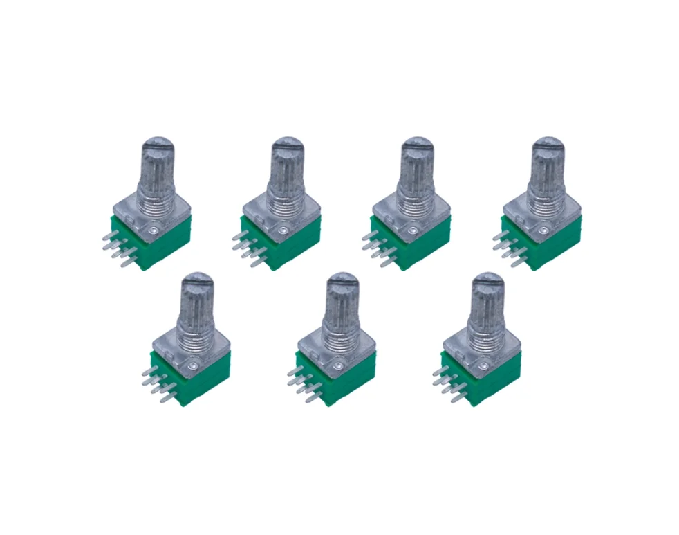 RK097G Dual Potentiometer B5K/10K/20K/50K/100K 6-Pin Sealed Potentiometer for Audio Amplifiers