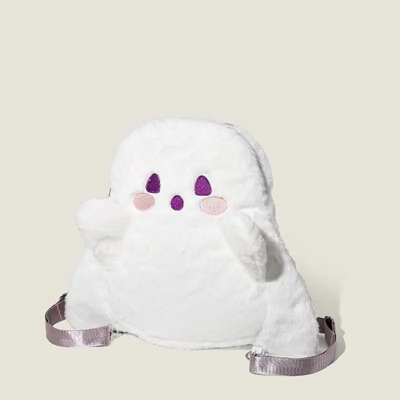 Meisjes Leuke Tassen Halloween Ghost Rugzak Pluche Tas voor Studenten Cosplay Party Schoudertas