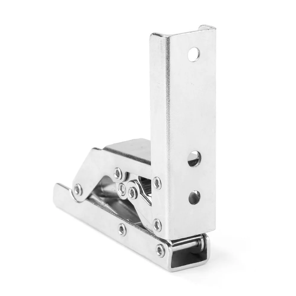 2Pcs/Set 90 Degree Self-Locking Folding Hinges Brackets Spring Folding Hinge Able Legs Brackets Countertop Support Hardware