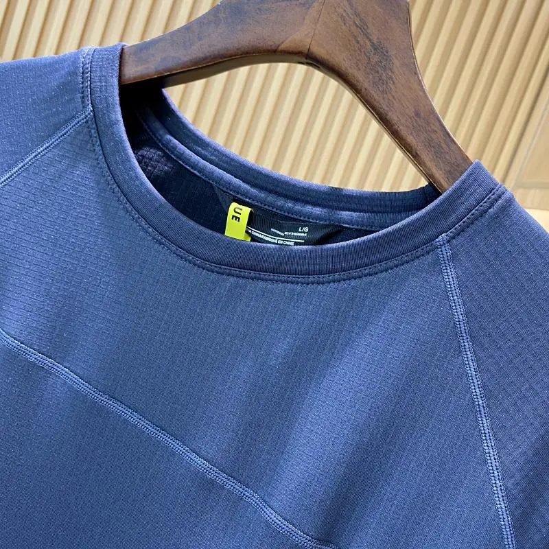 

Outdoor Function Windproof Long Sve T-irt Men's Stand Fit Breathable Qui Dry Elastic One-Piece Fce Sports Top