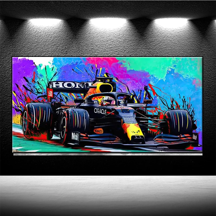 Diamond Painting F1 World Champion Car Abstract Graffiti Art 5d Diamond Embroidery Diamond Mosaic Cross Stitch Decoration