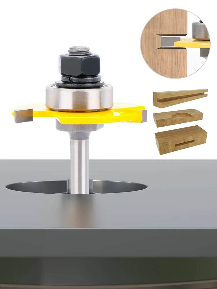 XCAN Milling Cutter T Slot Groove Joint Assembly Router Bit 6mm/12mm 1/4″ 1/2″Shank  Wood Milling Tool