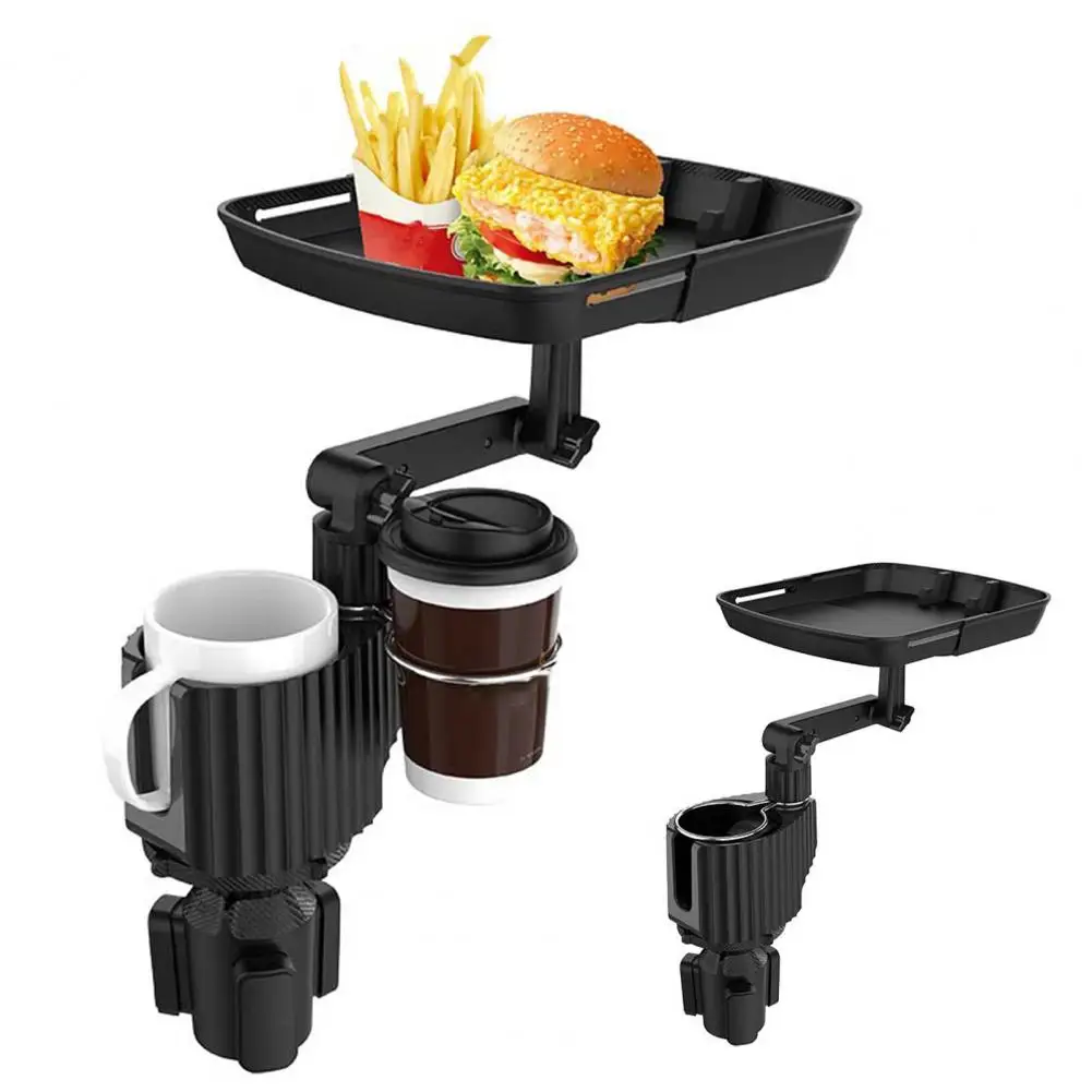 Auto Cup Holder Tray  Long Lasting Adjustable Easy to Install  Automotive Coffee Cup Holder Food Tray Table Car Accessories