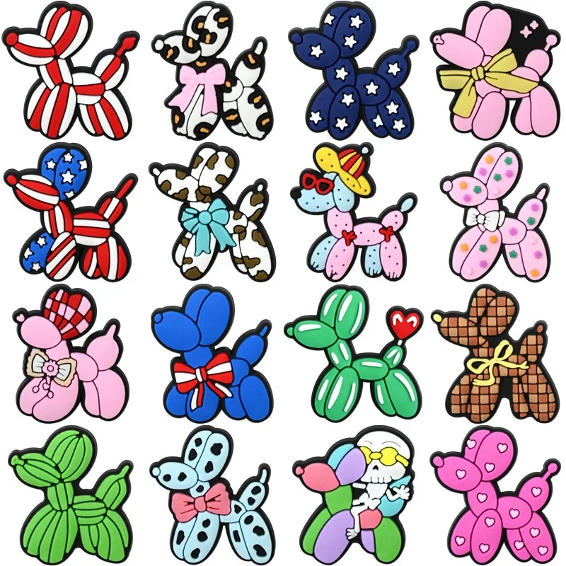 Breloques de chaussures en PVC pour chien, ballon à la mode, accessoires animaux, sandales pour enfants, boucle adaptée au cadeau d'anniversaire, 1 à 16 pièces