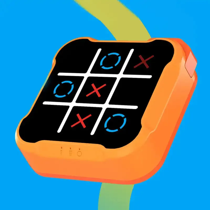 Tic-Tac-Toe مجلس مجلس ألعاب إلكترونية متعددة الوظائف مونتيسوري لغز الجدول لعبة الشطرنج مجموعة الشطرنج المحمولة للبالغين والأطفال #6