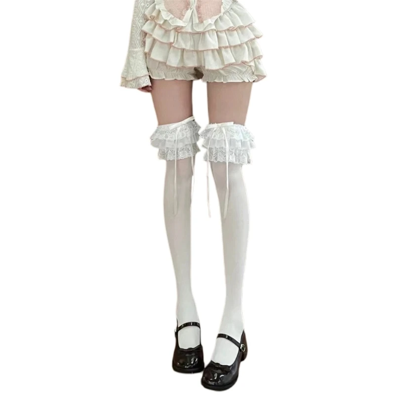 Halloween Women Thigh High Stockings Poker Card Suit Print Over Knee Long Socks