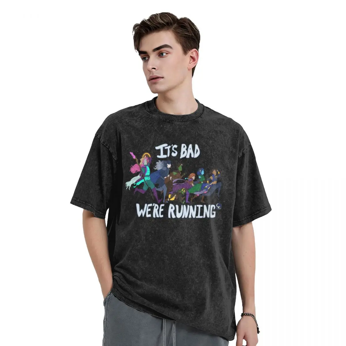 It's Bad, We're Running T-Shirt graphic t shirt vintage baggy shirts sublime mens clothing