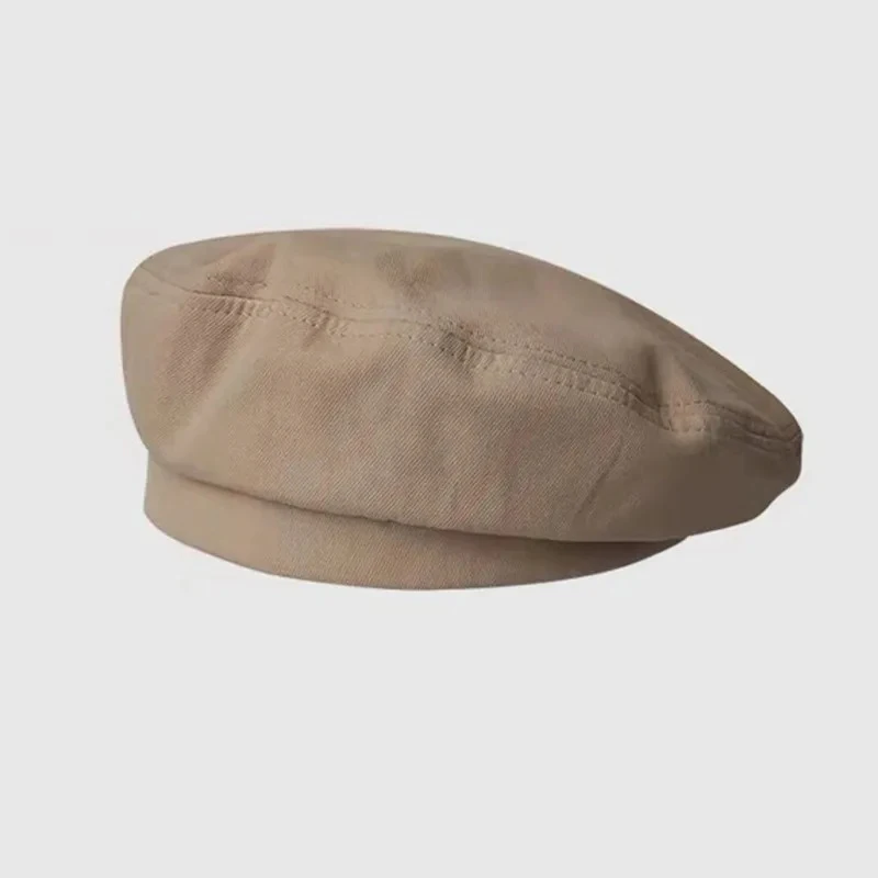 

1Pc Spring And Summer Octagonal Berets Hat for Women Vintage Cotton Painter Cap Solid Color Dome Cap Apparel Accessories