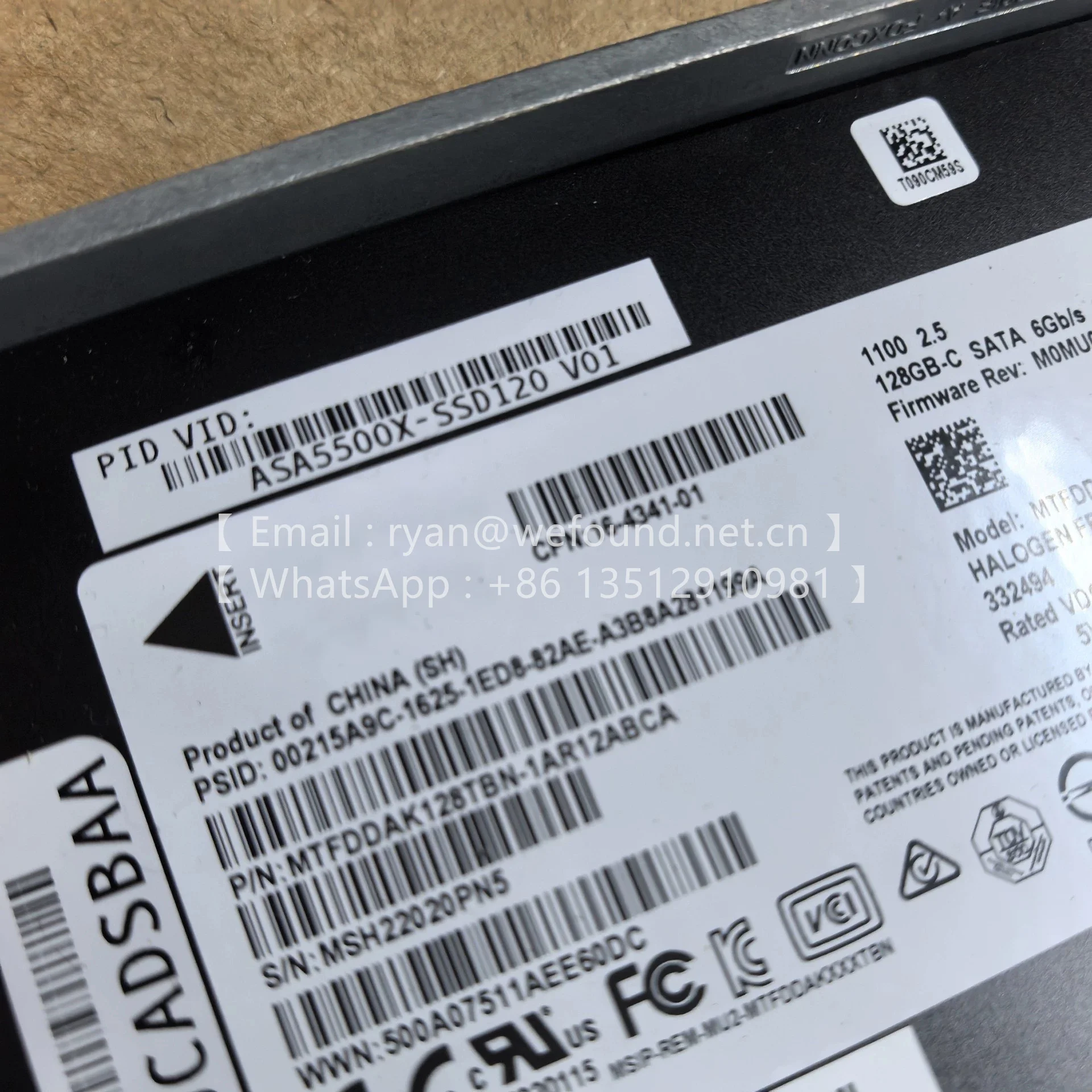 ASA5500X-SSD120 120 GB SATA 6 GB/S ASA 5500 en ASA 5500-X-serie firewalls SSD