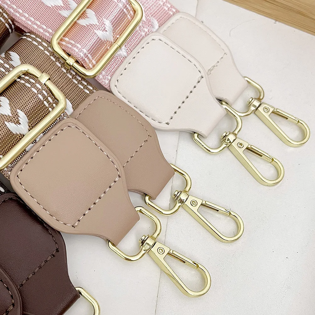 

Women Boho Shoulder Strap Wide 4cm Jacquard Embroidered Straps Adjustable Vintage Handbag Belt for Changing DIY Accessories