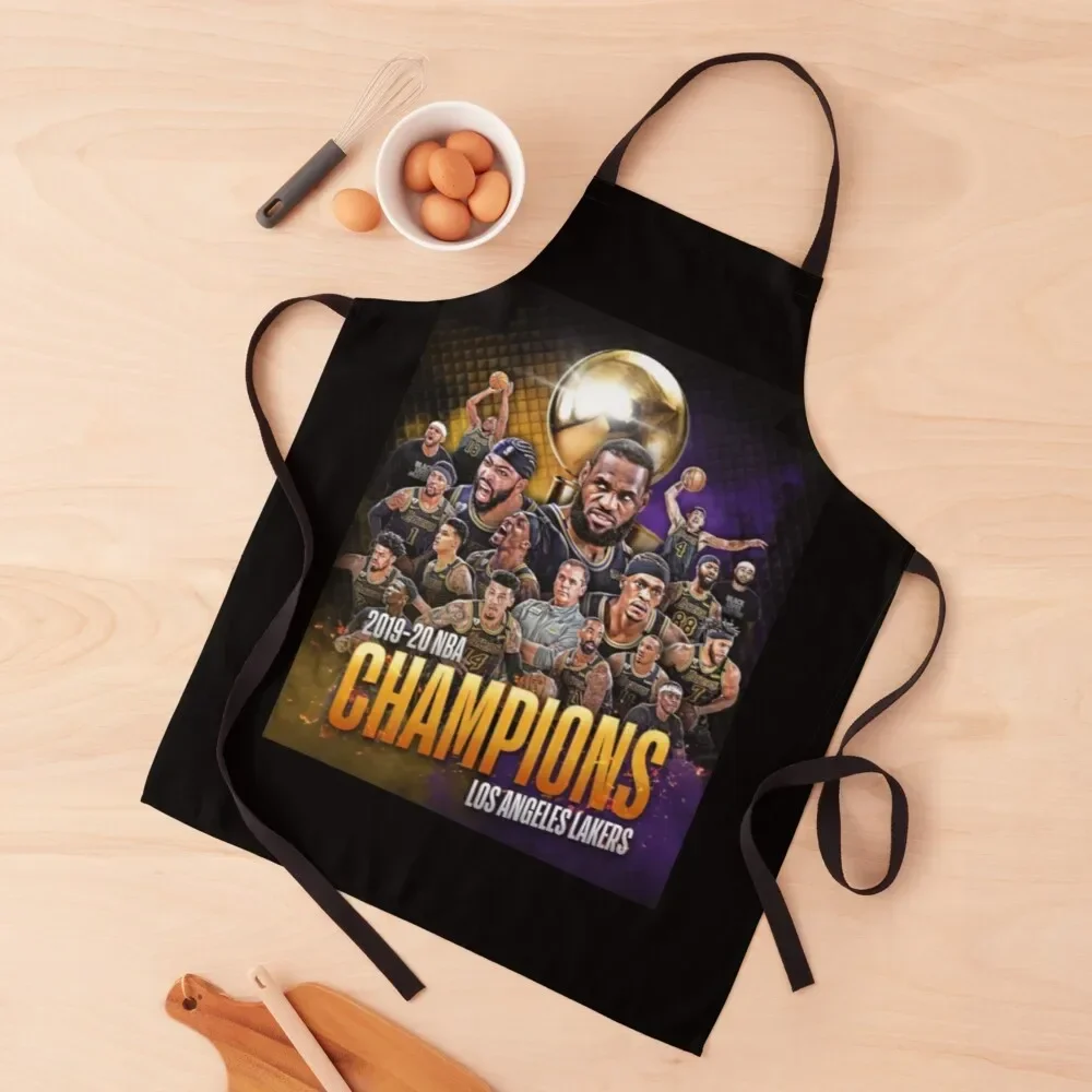 CHAMPIONS LOS ANGELES 2020 BASKETBALL Apron Women's All For Kitchen And Home Womens Dresses Kitchens For Men Apron