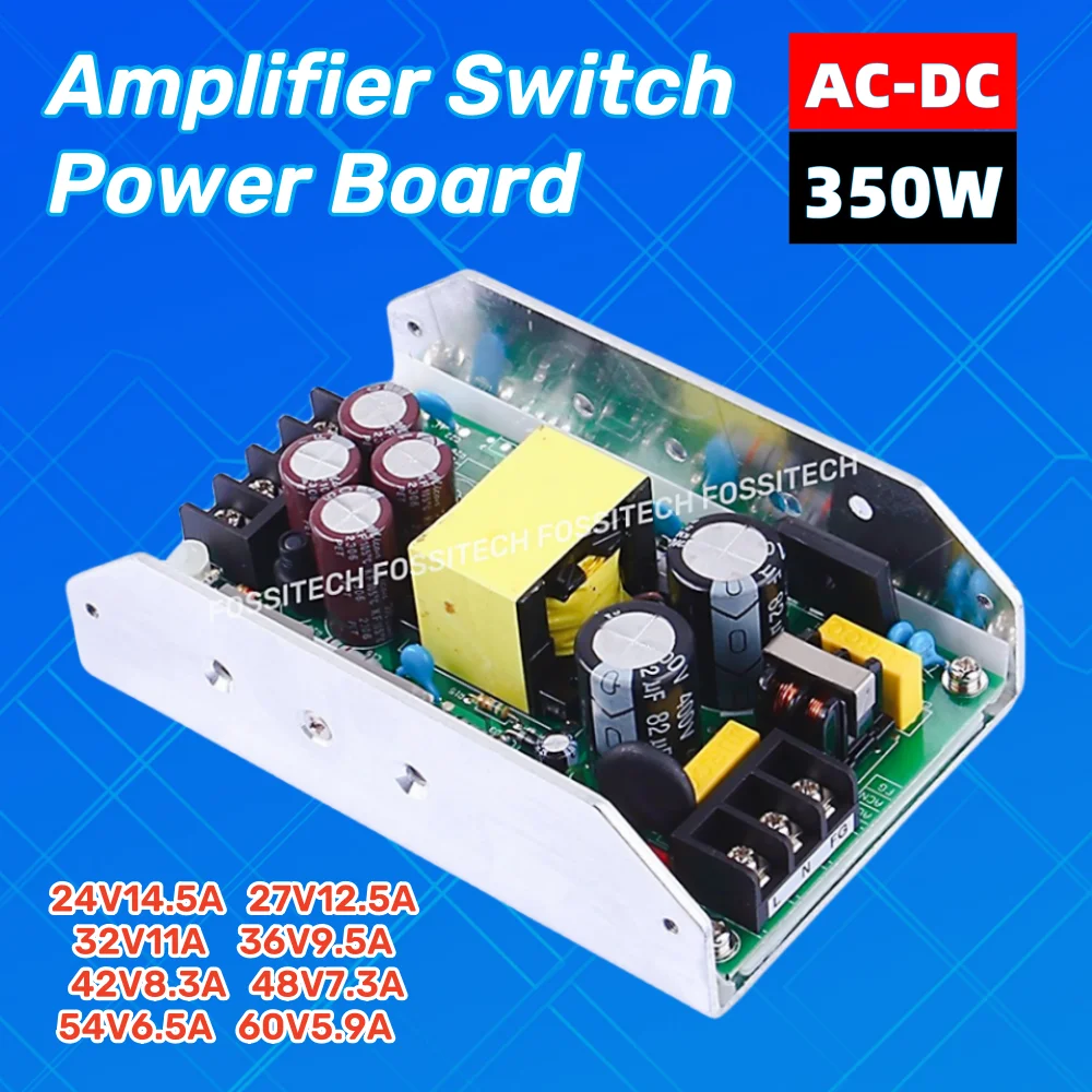 350W AC TO DC Digital Amplifier Switch Power Supply 2-Way Output Audio Amplifier Switching Board 24V 27V 32V 36V 42V 48V 54V 60V