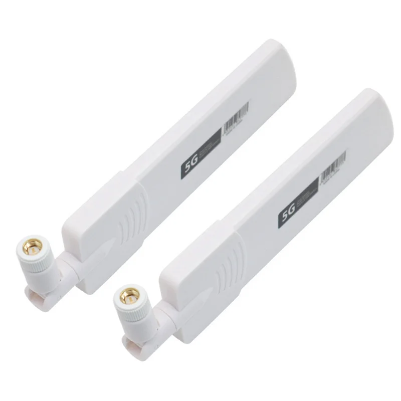 2PCS 5G/3G/4G/GSM Full Band Glue Stick Omni Wireless Smart Meter Router Module Gain 40DBi Antenna, White SMA Male YDH